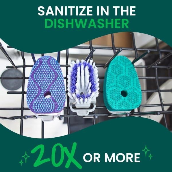 Scotch-Brite Odor Resist Soap Control Dishwand Brush, Non-Scratch Cleaning B…