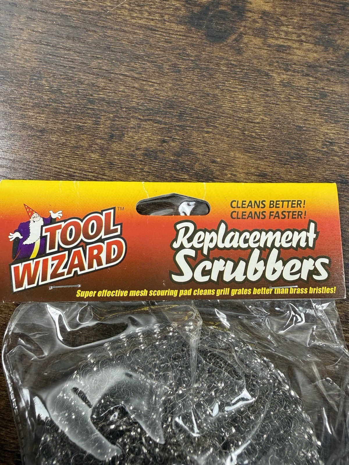 VTG 02 Tool Wizard Replacement Scrubbers Grill Brush Pads Mesh BBQ Cleaner 2 Pkg