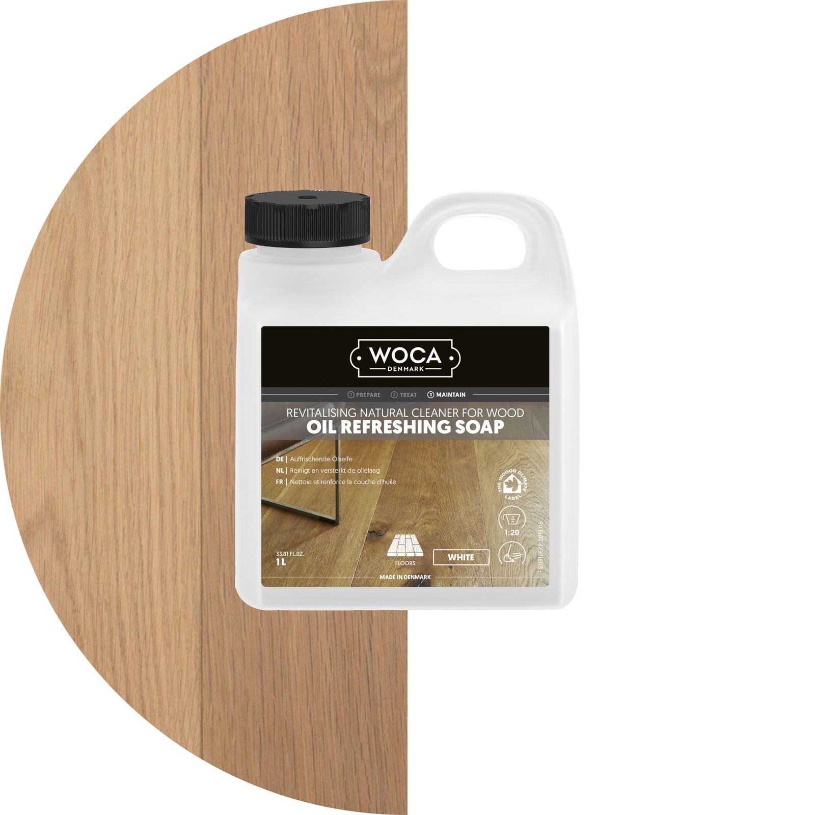 Woca Oil Refresher 33.81 Fl Oz Natural Plant Based Cleaner For Oiled Wood