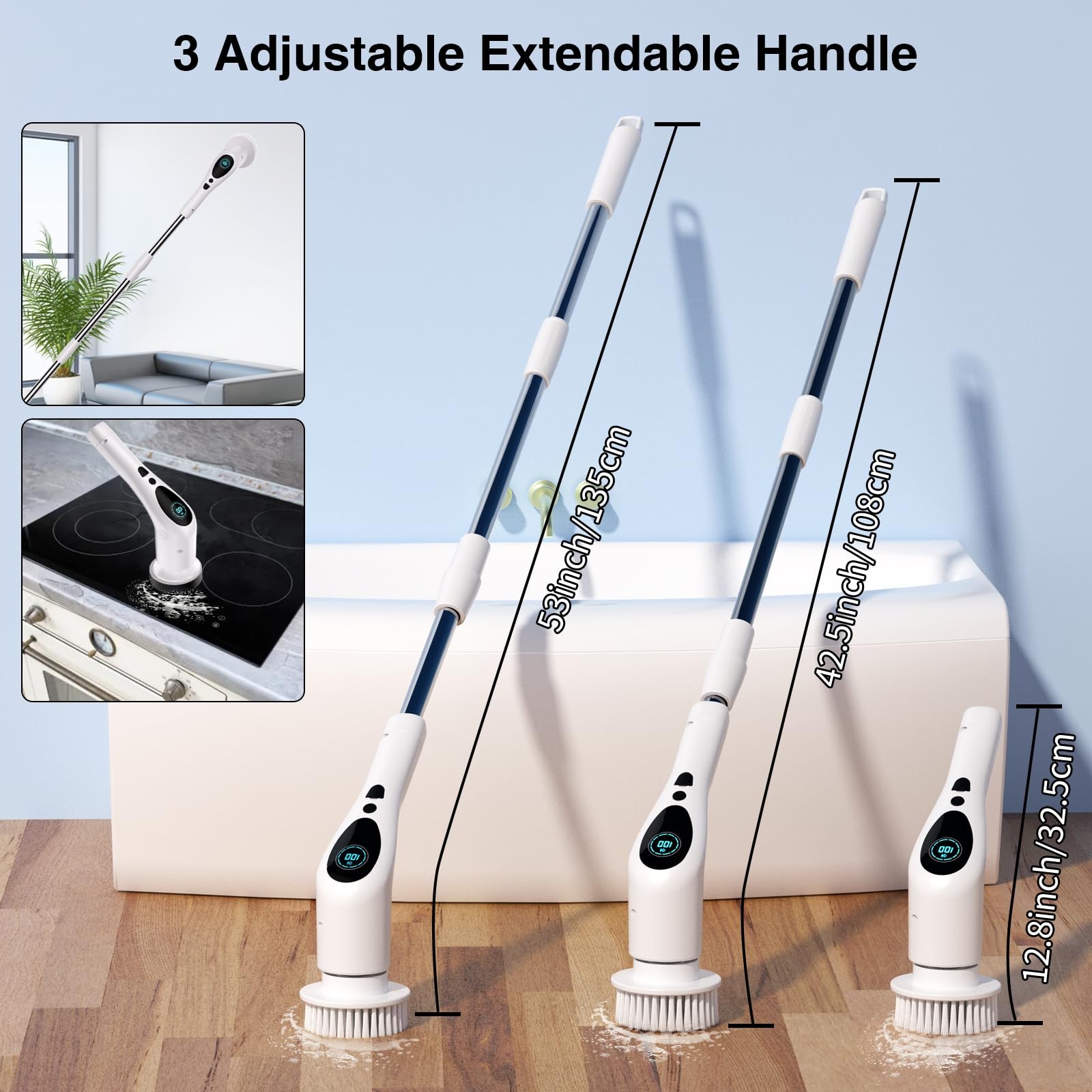 Electric Spin Scrubber Electric Spin Cordless Tub And Tile Scrubber With Voice B