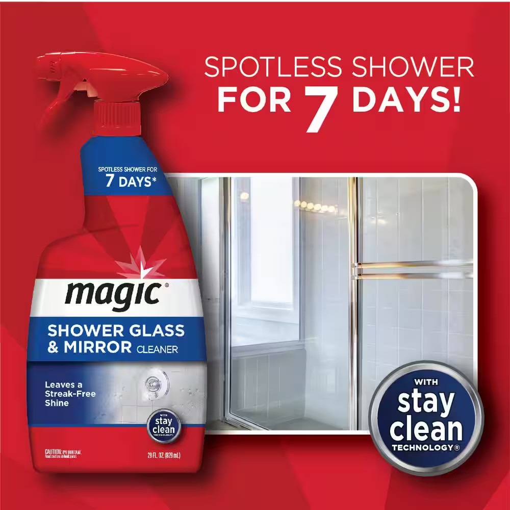 28 Oz. Glass Cleaner Spray for Shower and Mirror (6-Pack)