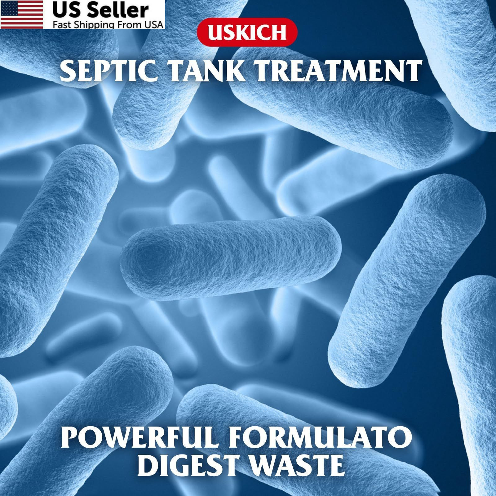 1 Year Supply Septic Tank Treatment 12 Count Dissolvable Bacteria Packets USA