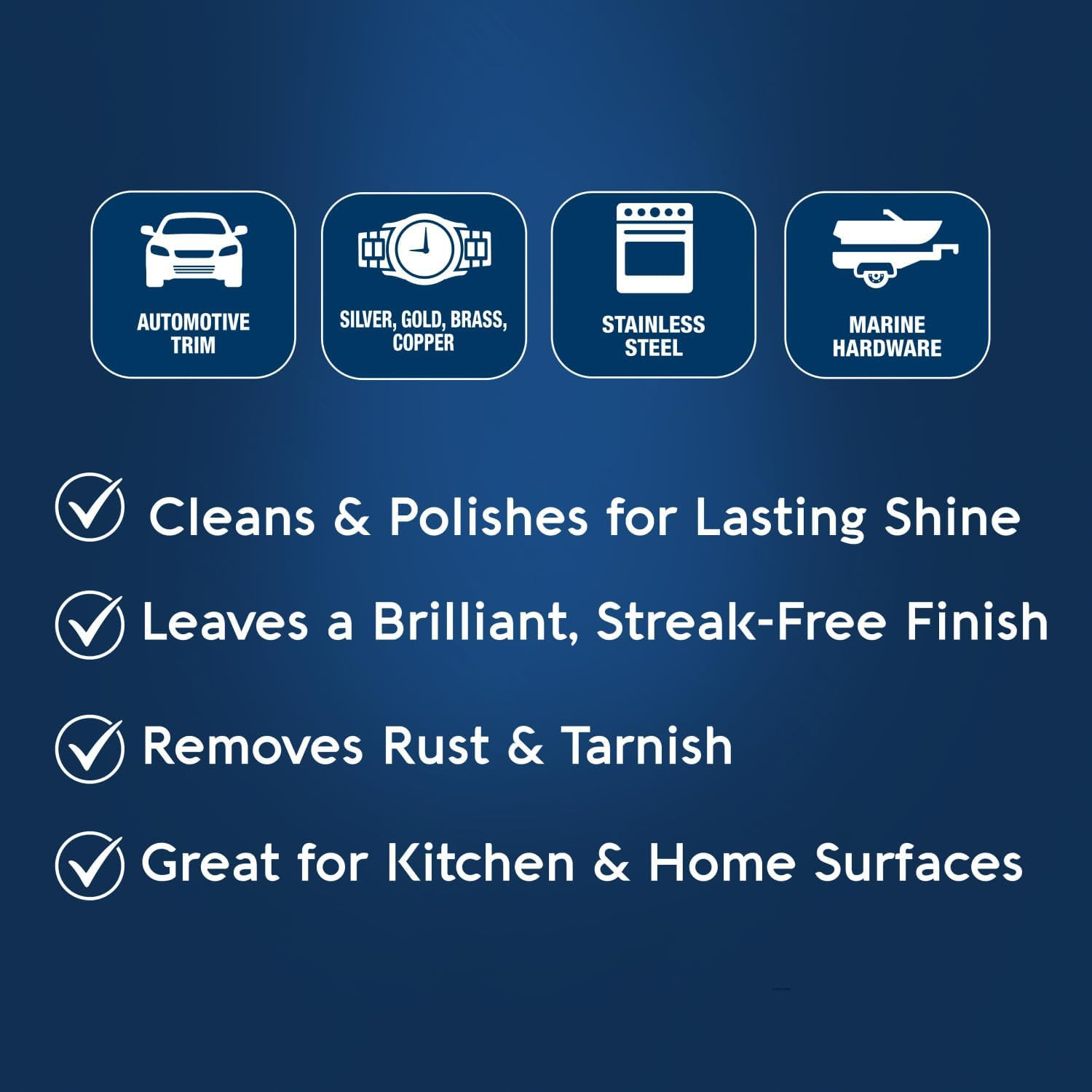 Nevr Dull All Metal Wadding Polish, Chrome and Metal Cleaner for Cars, Kitchens,