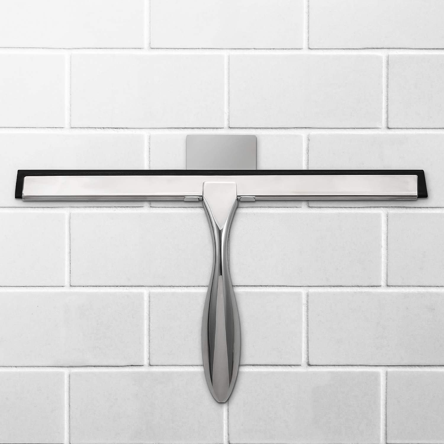 10-Inch Shower Squeegee Set Includes Shower Door Hook & Adhesive Hook Squeegee
