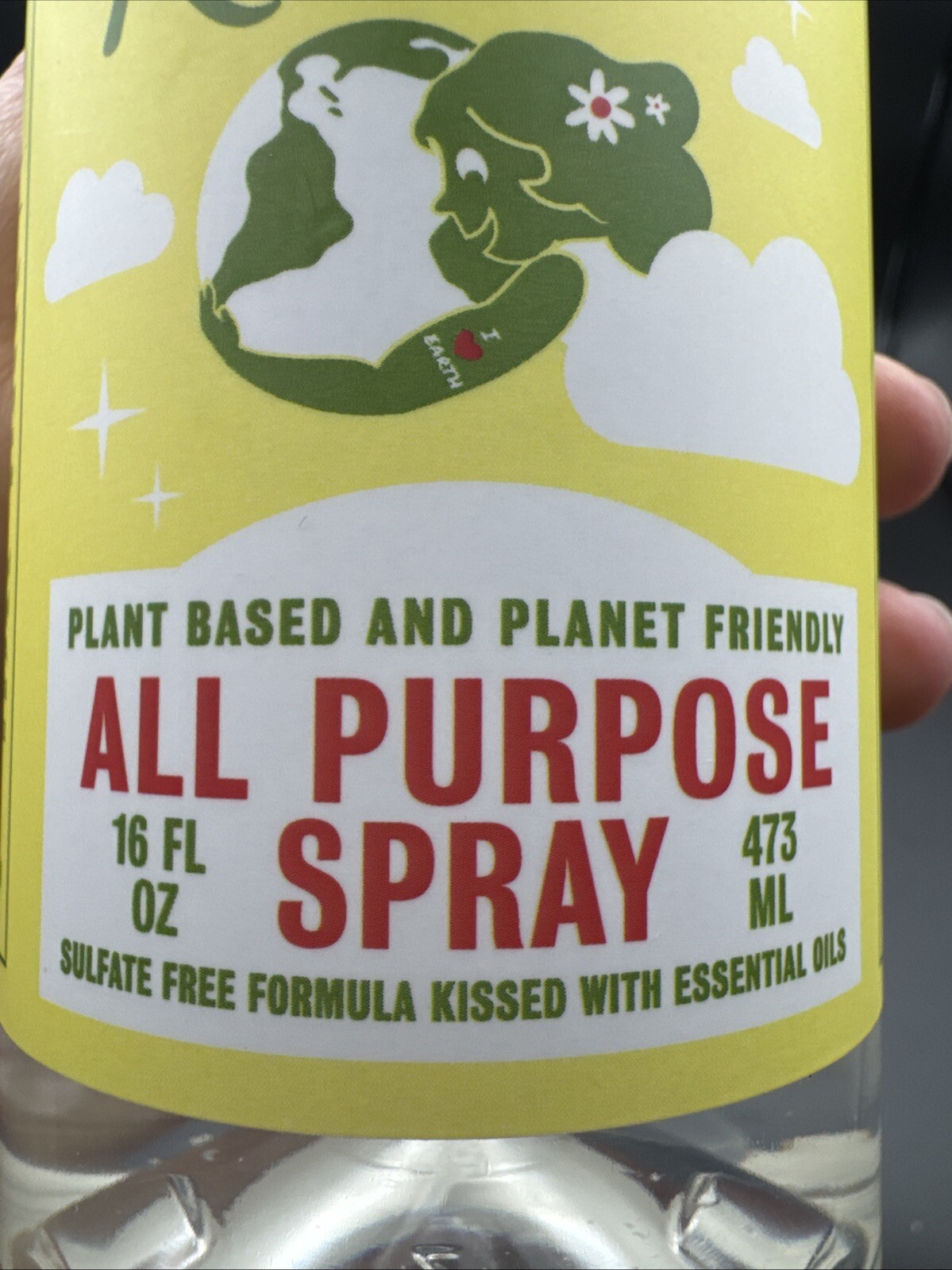NEW All Purpose Spray Peppermint & Lemon 16oz Plant Based Planet Friendly Vegan