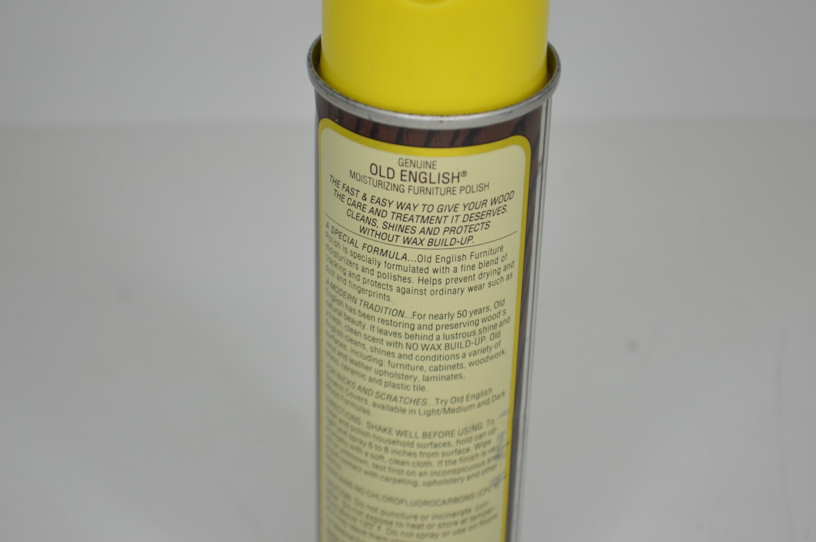 Vintage Old English Lemon Creme Furniture Polish FULL 9 Oz Aerosol Can 1993 PROP