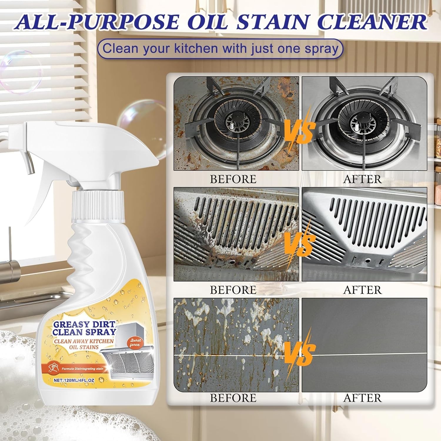 2Pcs Alien Multi-Purpose Stain Remover, All Purpose Cleaner Spray, Powerful Clea