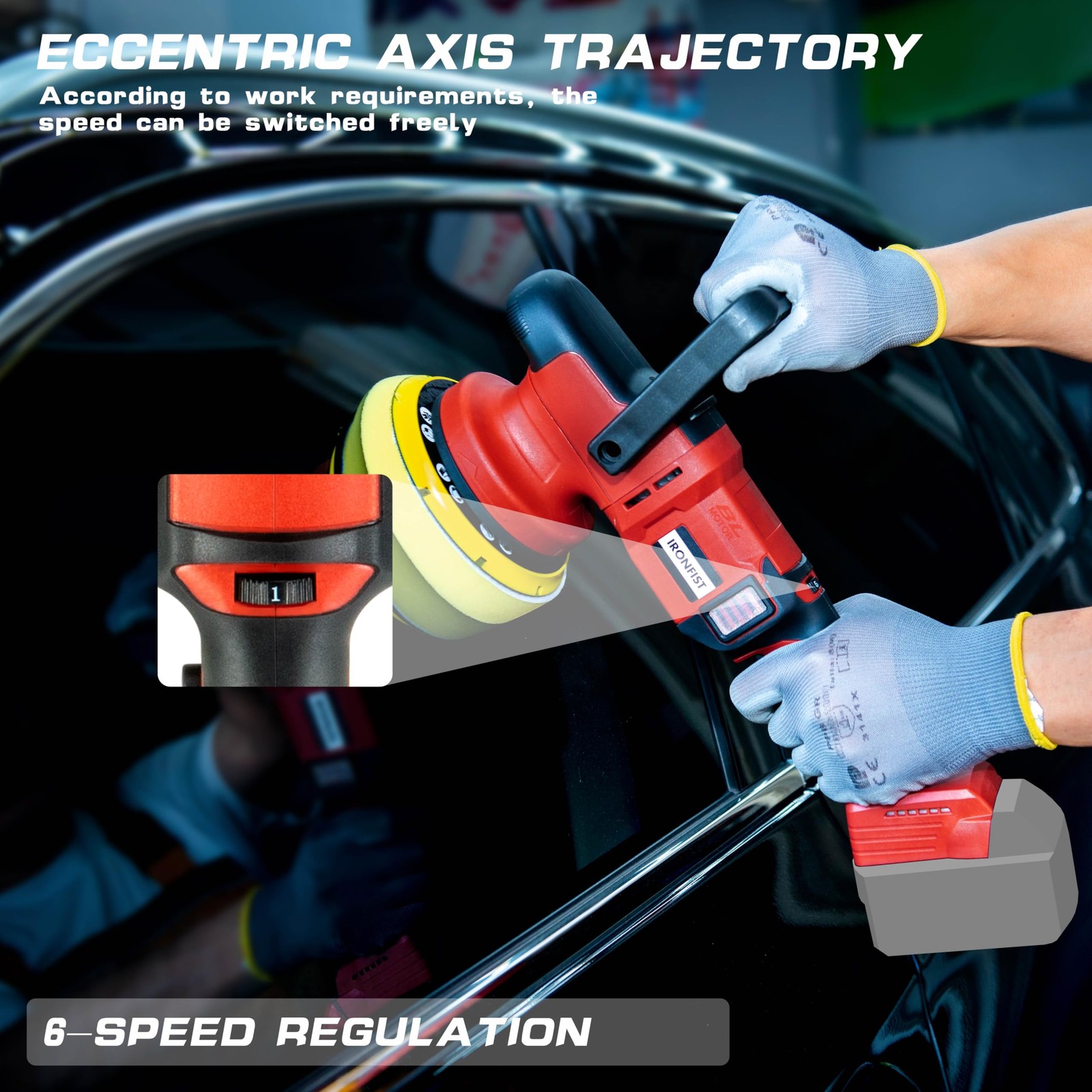 Cordless 6in Orbital Polisher for Milwaukee M18 Battery Brushless Tool Only