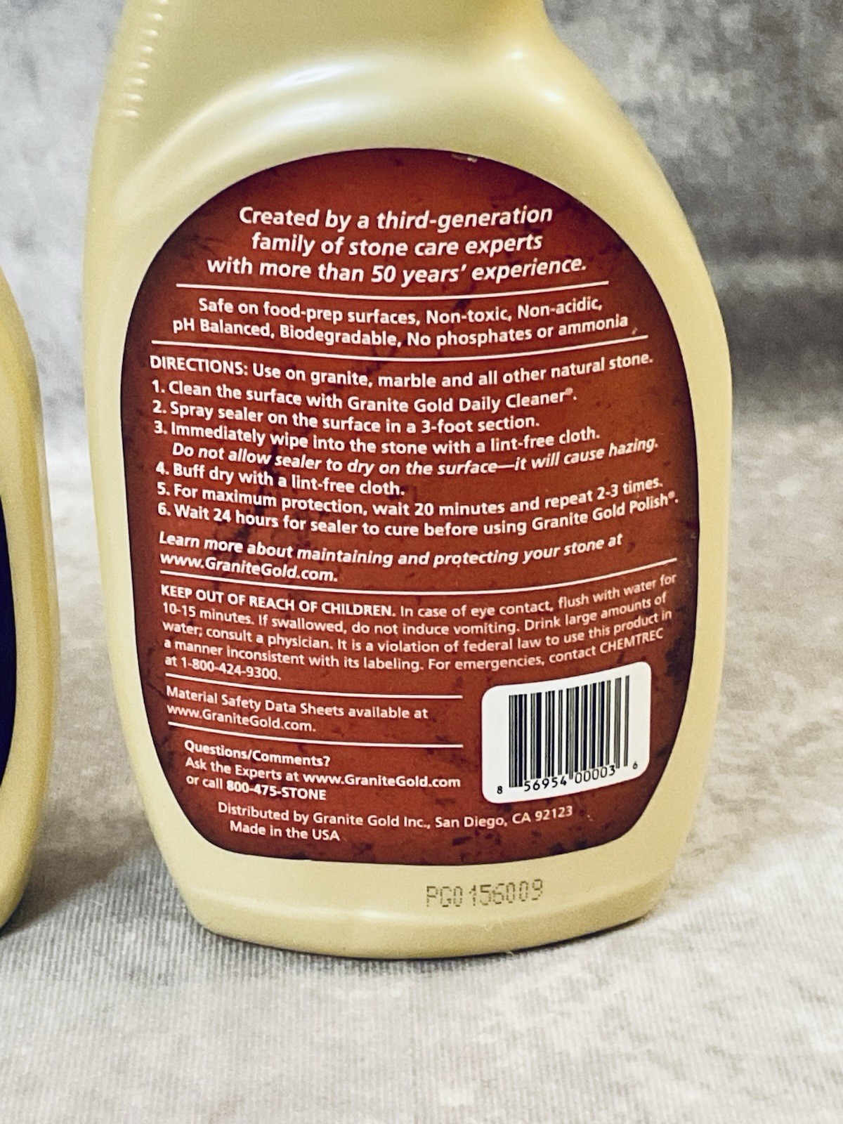GRANITE GOLD STONE CARE PRODUCTS POLISH & SEALER 24 FL OZ