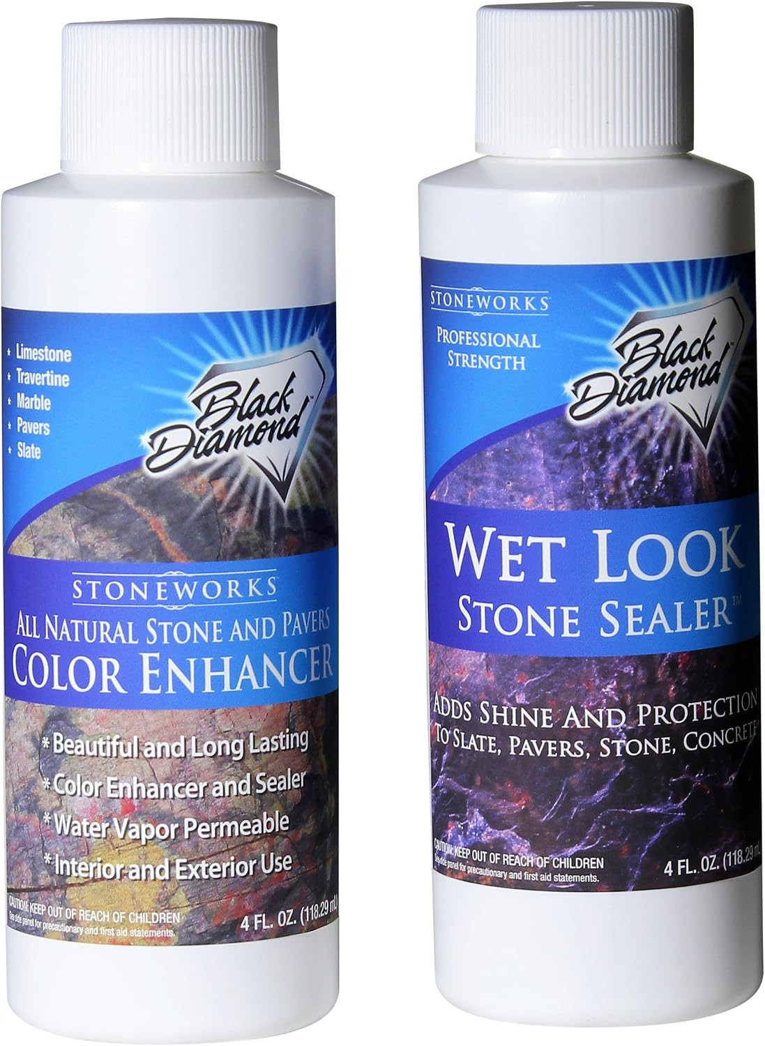 Color Enhancer Sealer for All-Natural Stone and Pavers. Marble, Travertine, Lime