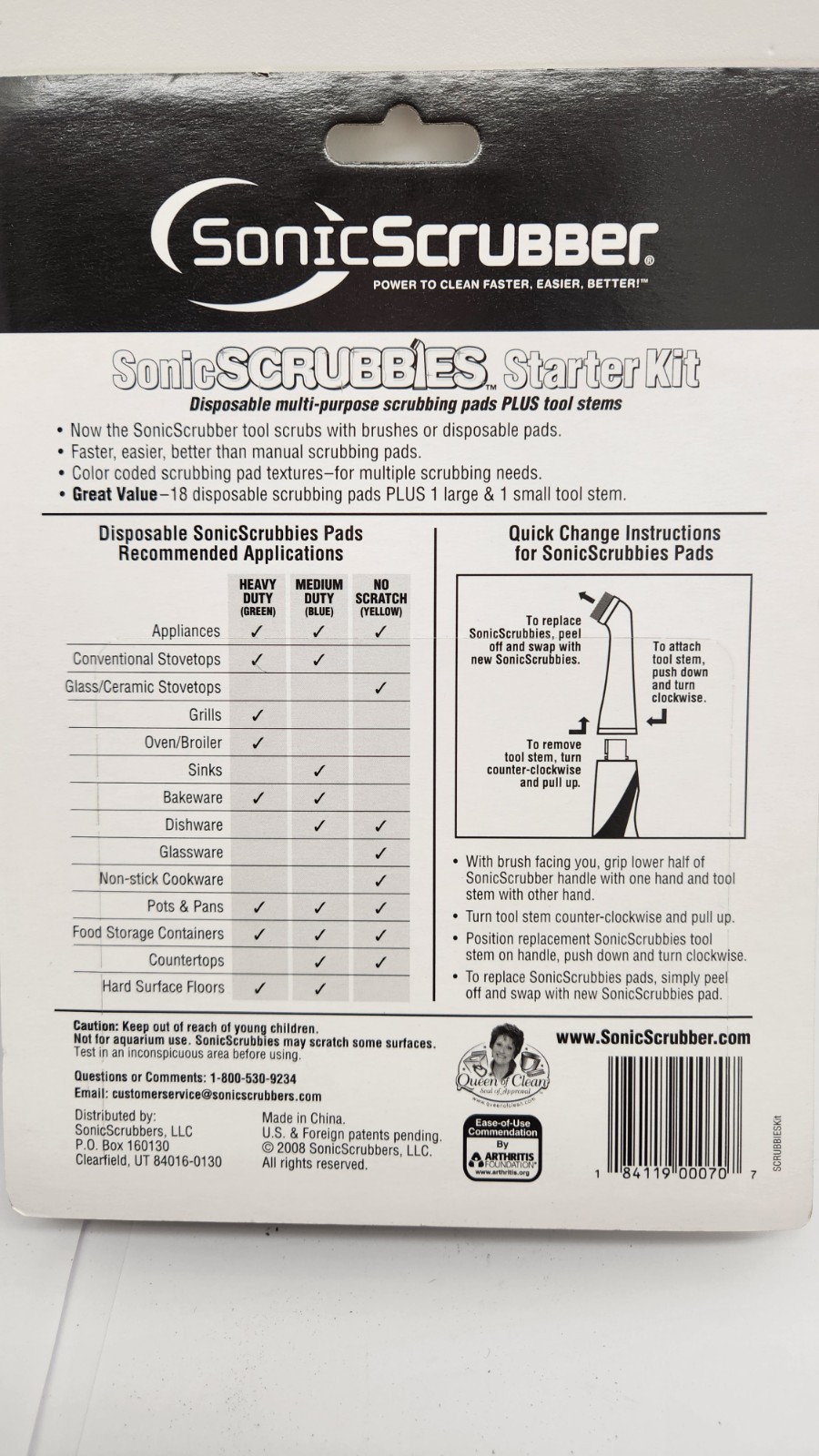 Sonic Scrubber Brushes Scrubbies Refills Starter Kit Kitchen & Household QTY 2