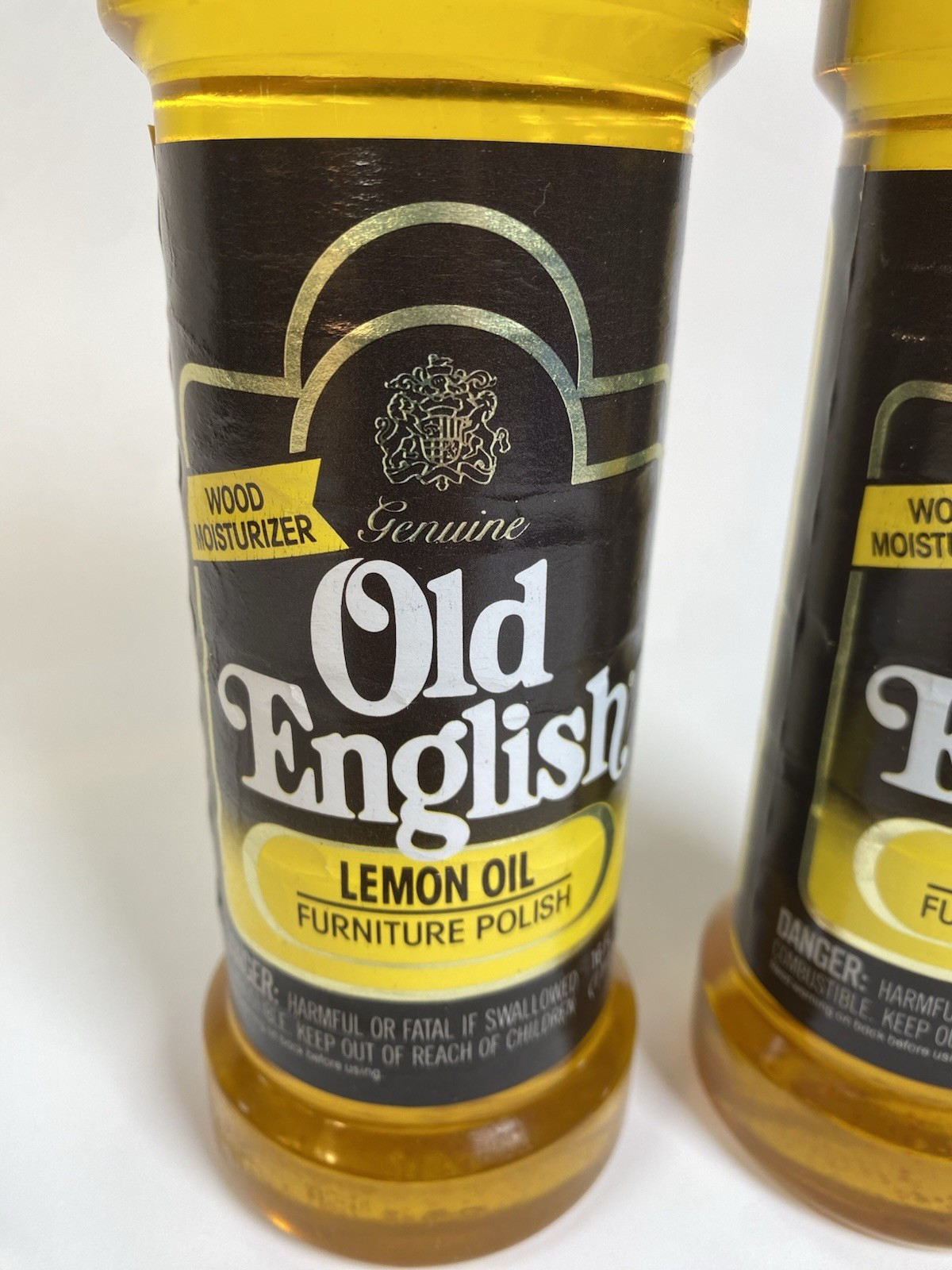 Vintage Old English Lemon Oil Wood Furniture Polish 16 oz NOS (LOT OF 2) 1989