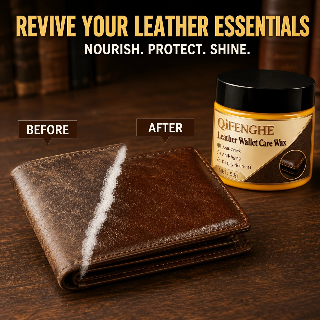 Leather Care Wax Anti-Crack Nourish Conditioner for Wallet Shoes Sofa