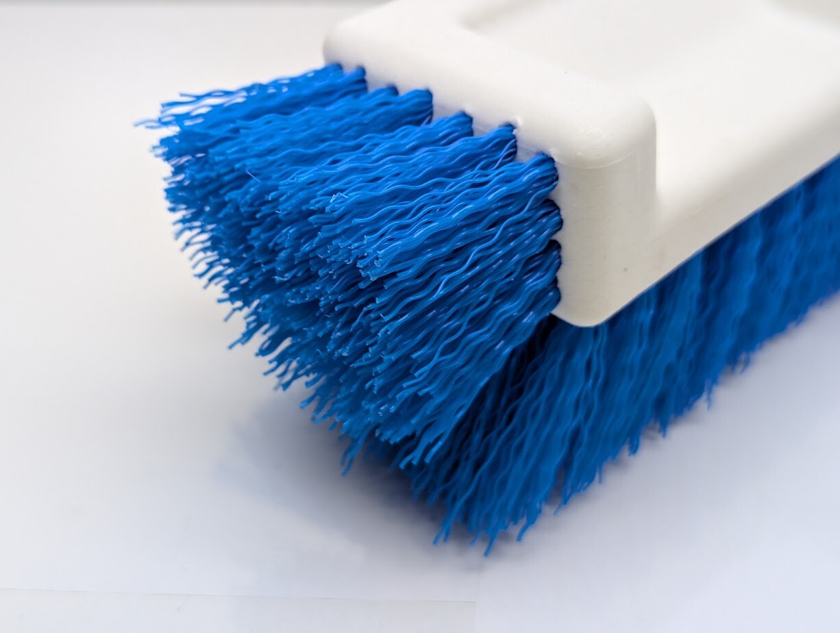 Lot of 6 Extra Heavy Duty Deck Scrubber Cleaning Brush Blue Bristles Replacement