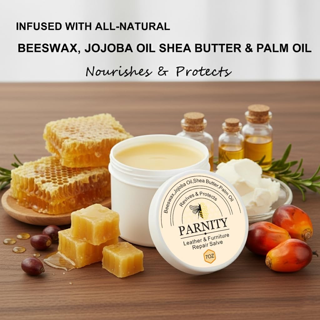 All-Natural Leather & Wood Furniture Repair Salve 7oz, Leather Conditioner & …