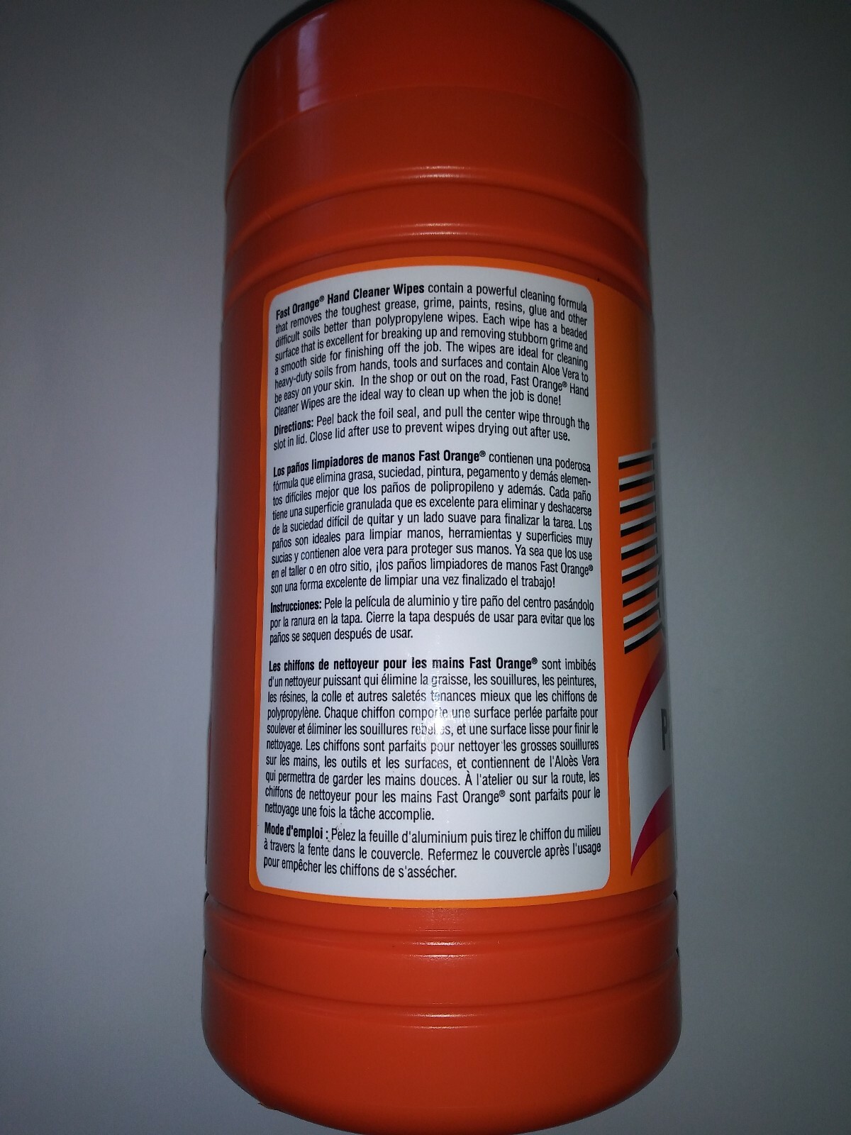 Fast Orange Hand Cleaner Wipes/Towels Textured 72ct