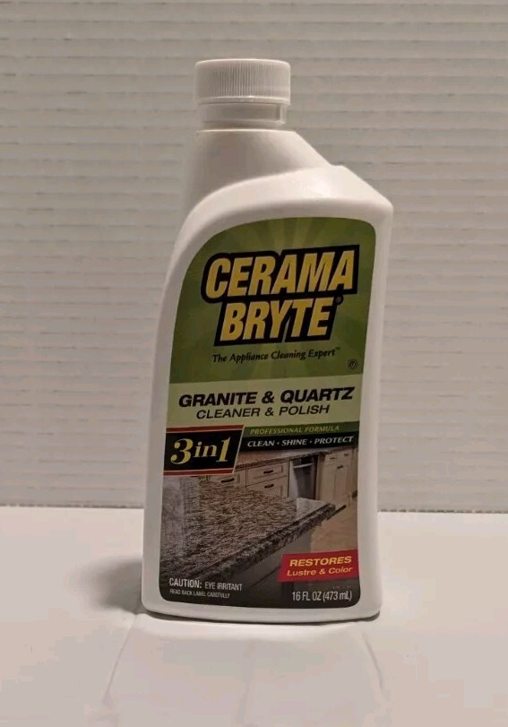CERAMA BRYTE Granite & Quartz Cleaner & Polish 3 in 1. 16 Ounces. NEW