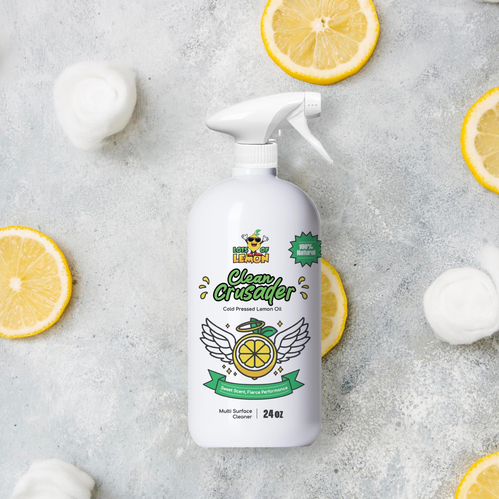 – Clean Crusader Cold Pressed Lemon Oil All Purpose Cleaning Spray for Kitche…