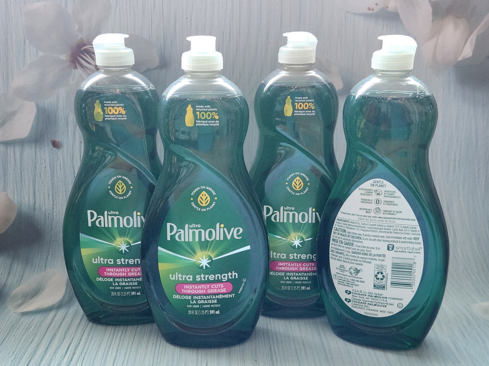 4× Palmolive Ultra Strength Instantly Cuts Grease Liquid Dish Soap, 20 fl oz