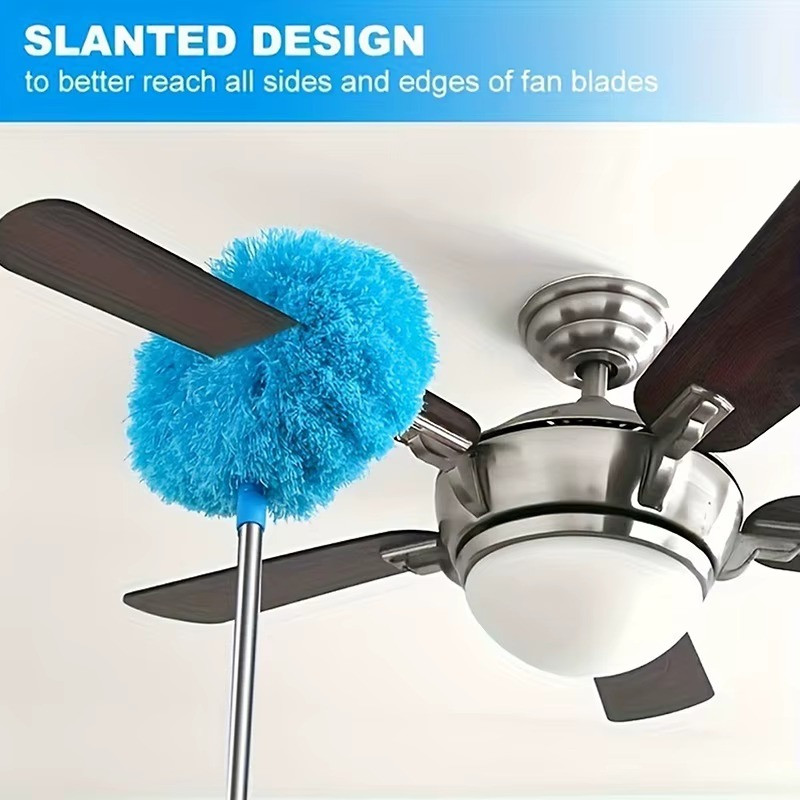 Ceiling Fan Cleaner Duster Reusable Microfiber Long Handle Washable Cleaner**