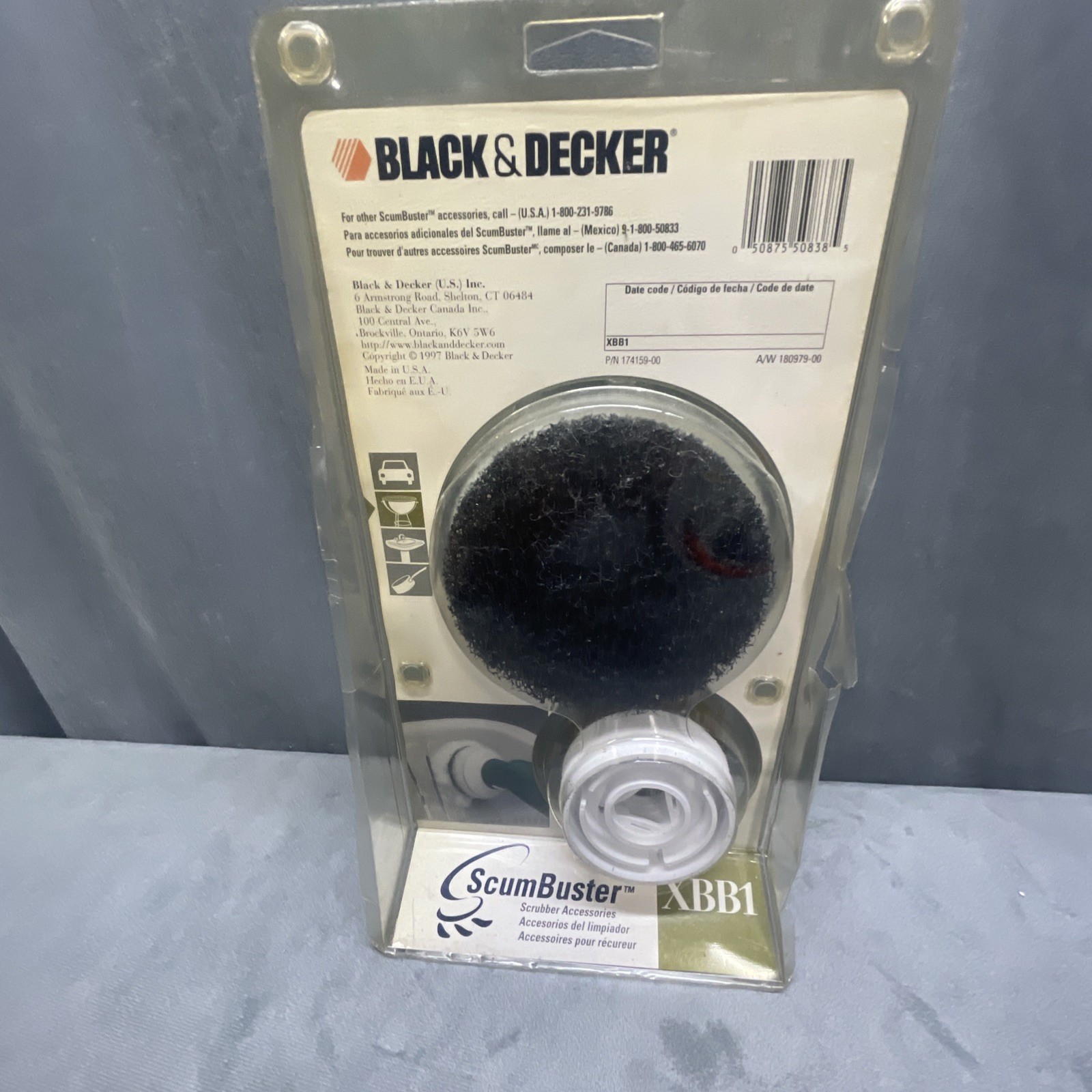 Black & Decker XBB1 ScumBuster Accessories Wire Bristle Brush & 2-Scrub Pads