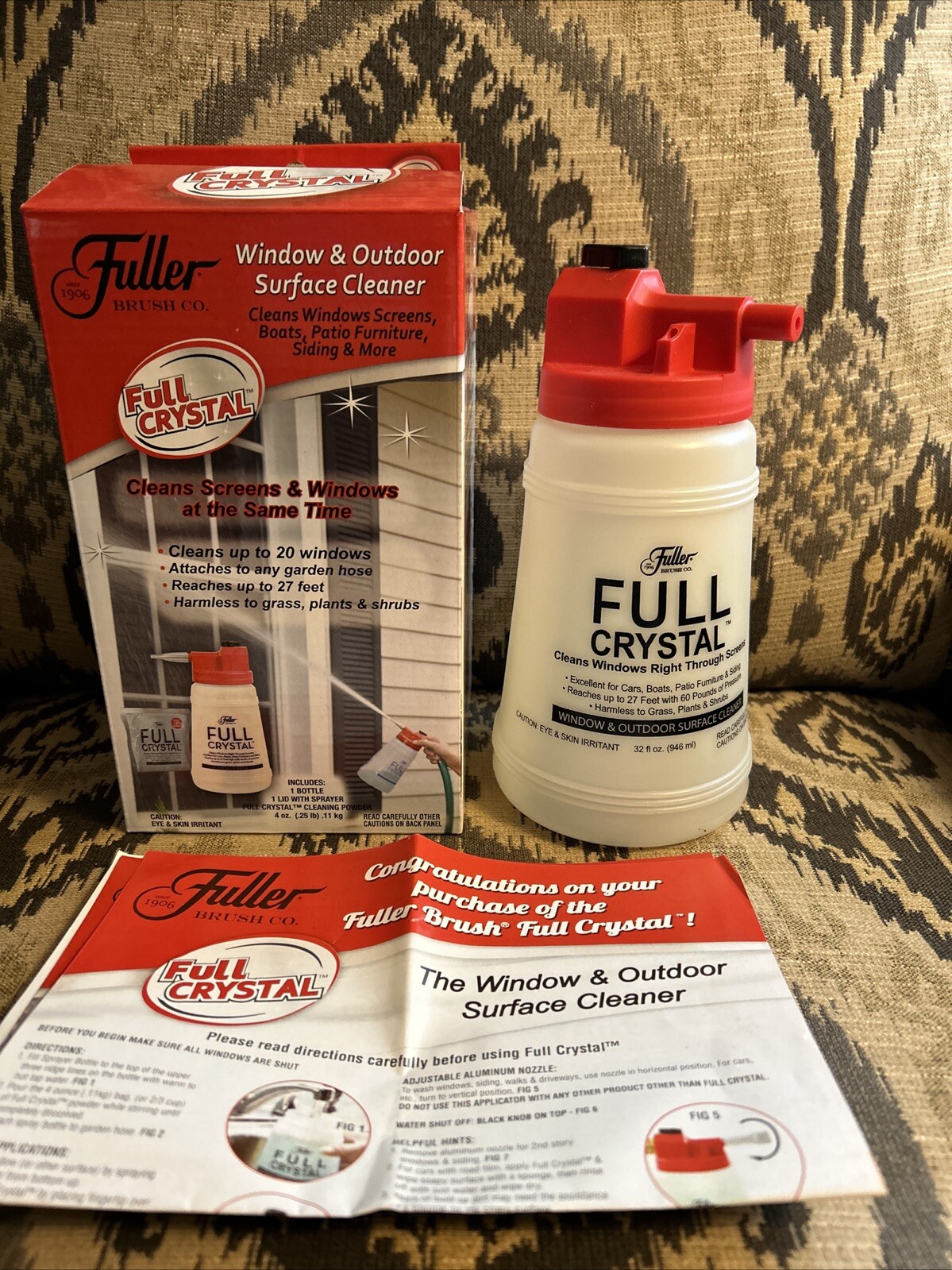 Fuller Brush FBFC-6 Full Crystal Window & Outdoor Surface Cleaner.No Crystal