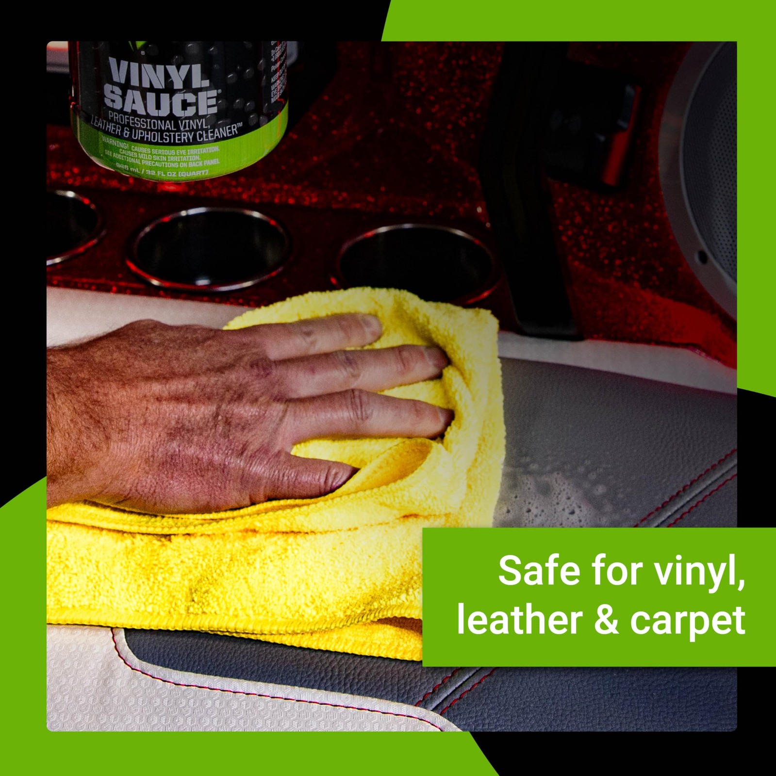 Vinyl Sauce Boat Seat and Upholstery Cleaning Spray, Removes Sunblock, OEM Ap…