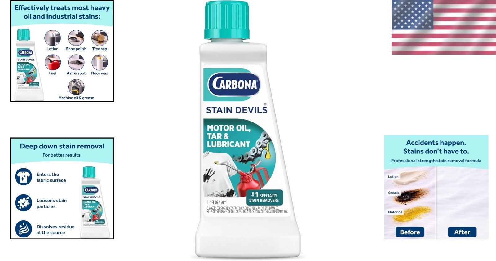 Professional Strength Stain Remover 1.7 Fl Oz – Safe on Skin & Washable Fabrics