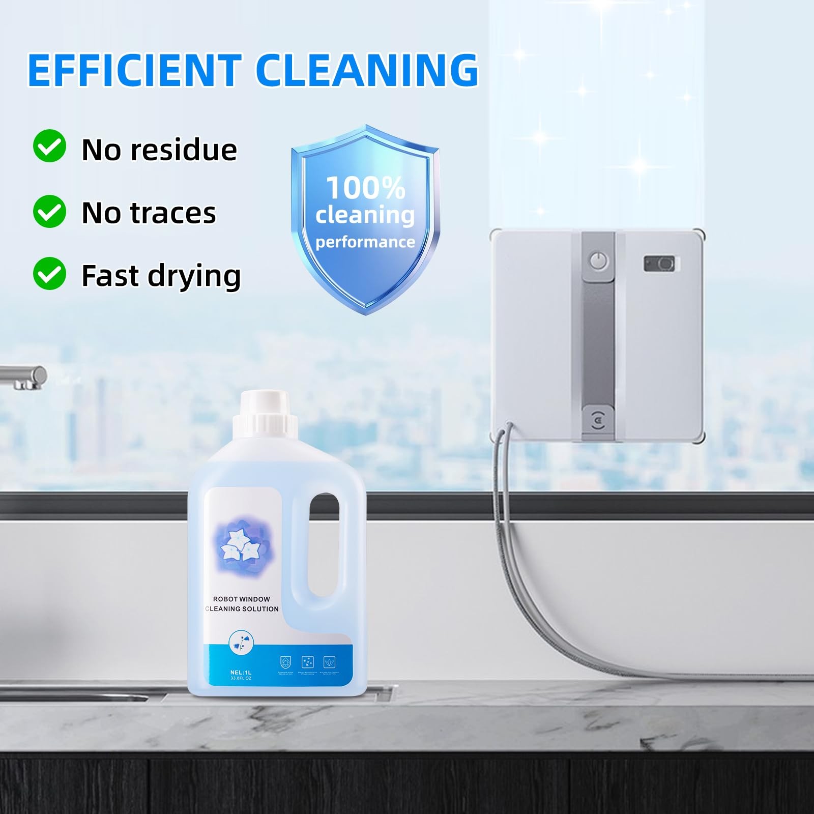 Window Cleaning Solution for ECOVACS Winbot W3 / W2S / W2 PRO OMNI / W2 OMNI …
