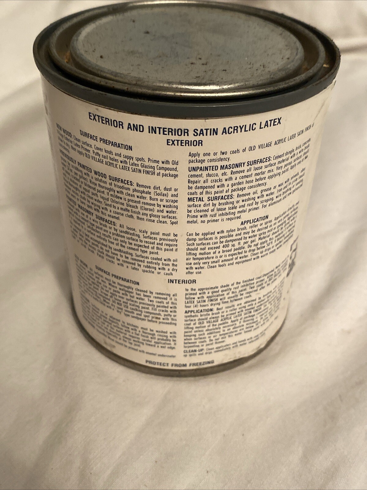 Olde Village Acrylic Latex Paints Satin Finish 1747 Loyalist Green Pint