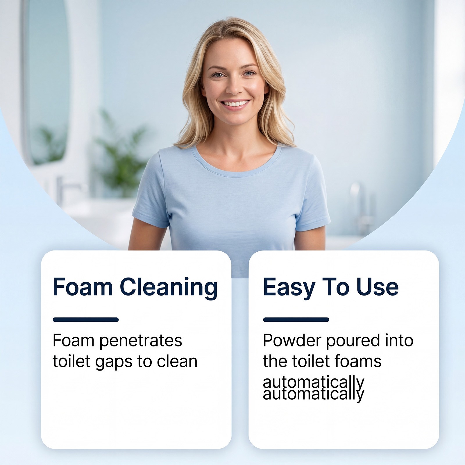 1~5 Bag Foaming Toilet Bowl Cleaner Deep Cleaning & Stain Removal 100g