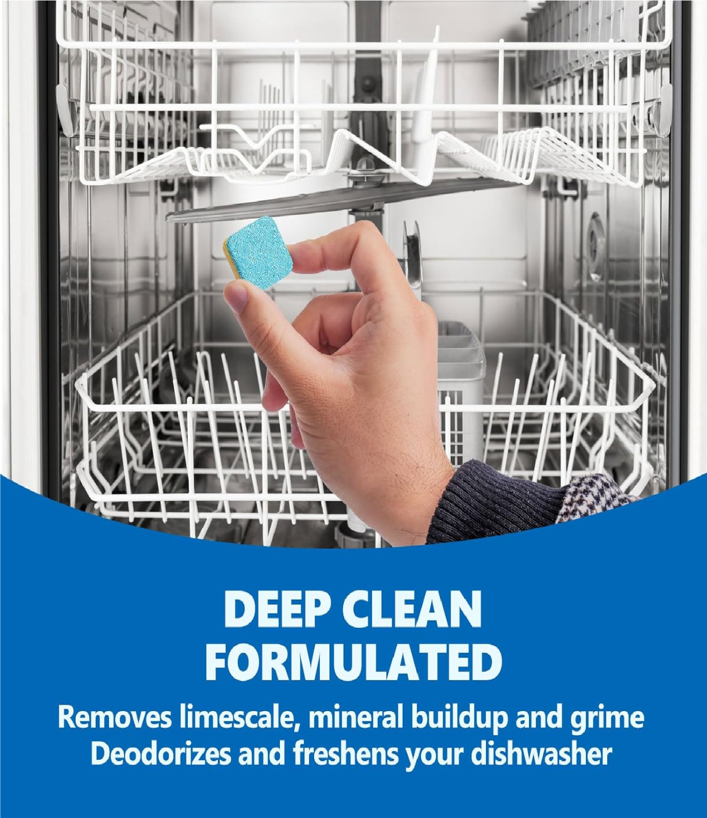 Dishwasher Cleaner And Deodorizer Tablets 24 Pack,Deep Cleaning Descaler Pods