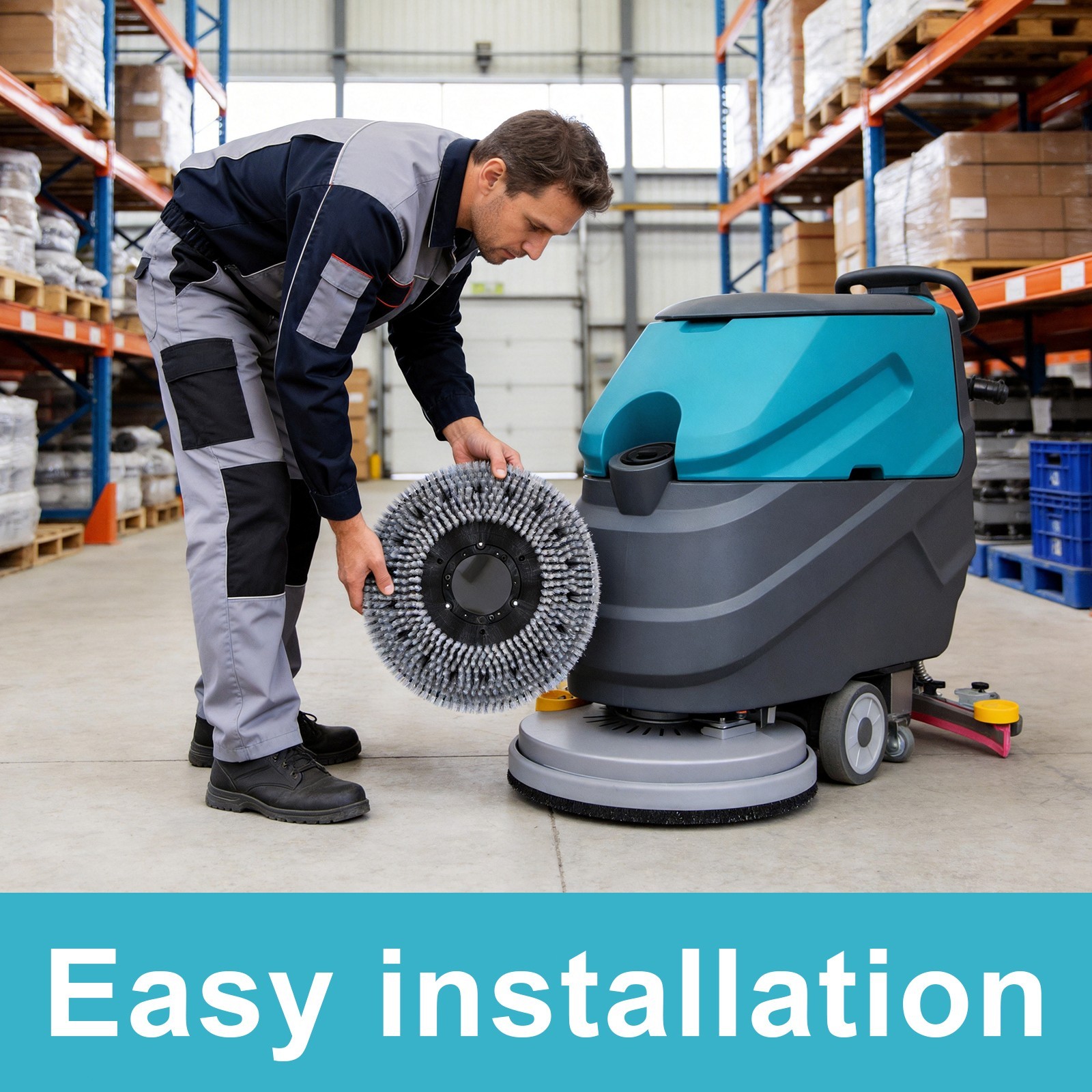 POHIR 22″ Floor Scrubber Brush Disk Commercial Rotary Cleaning Replacement Brush