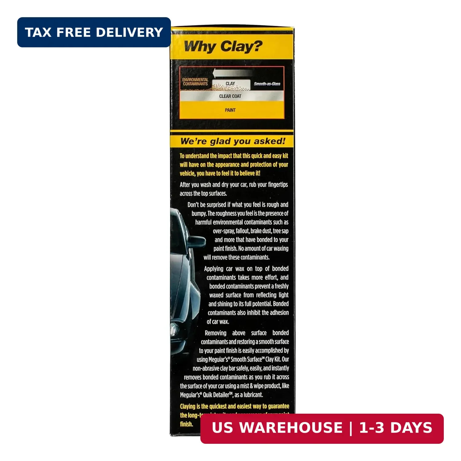 Meguiar’s G191700 Smooth Surface Clay Kit, Safe and Easy Car Claying for Smooth