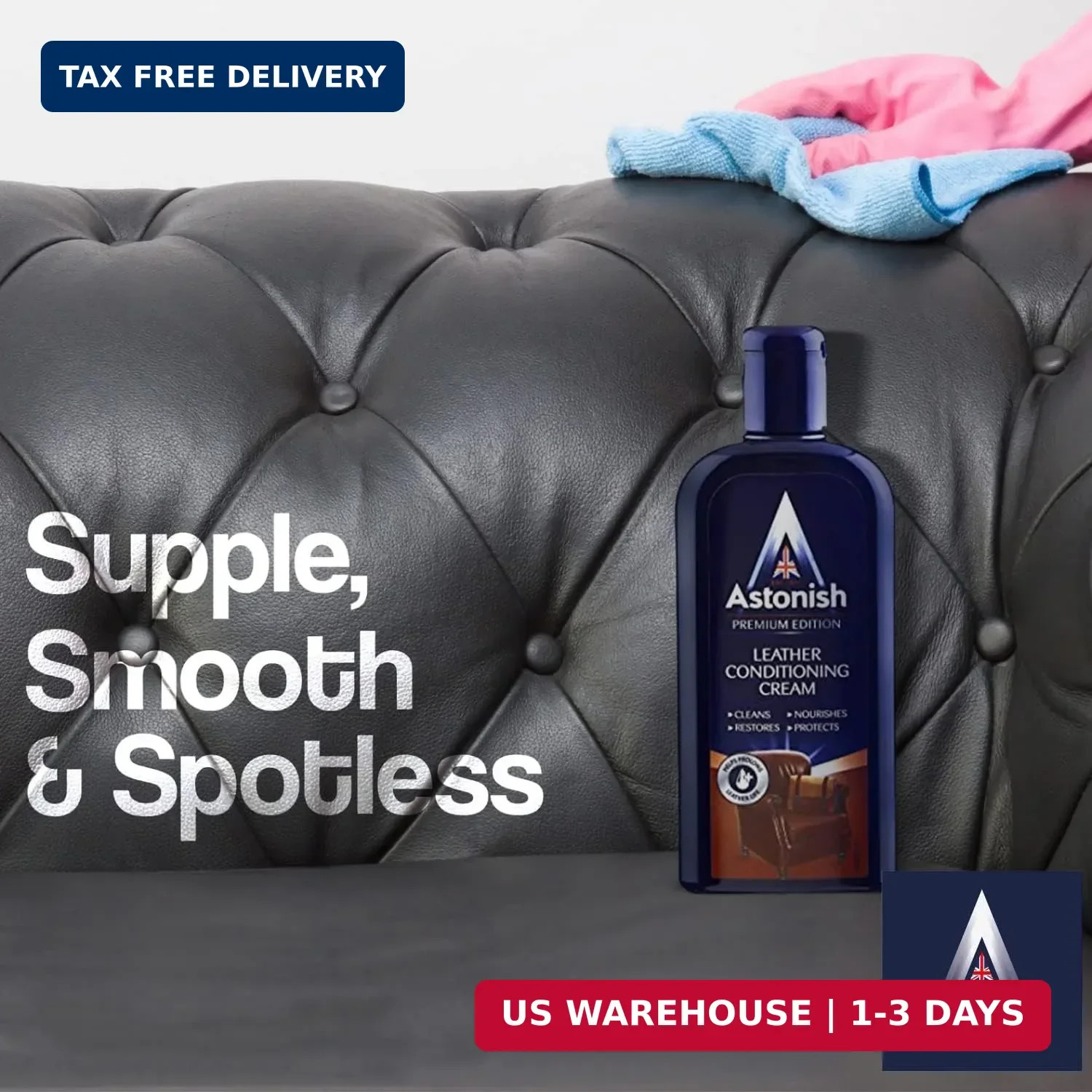 Astonish Leather Conditioning Cream 250ml – Cleaner Conditioner Polish for Car S