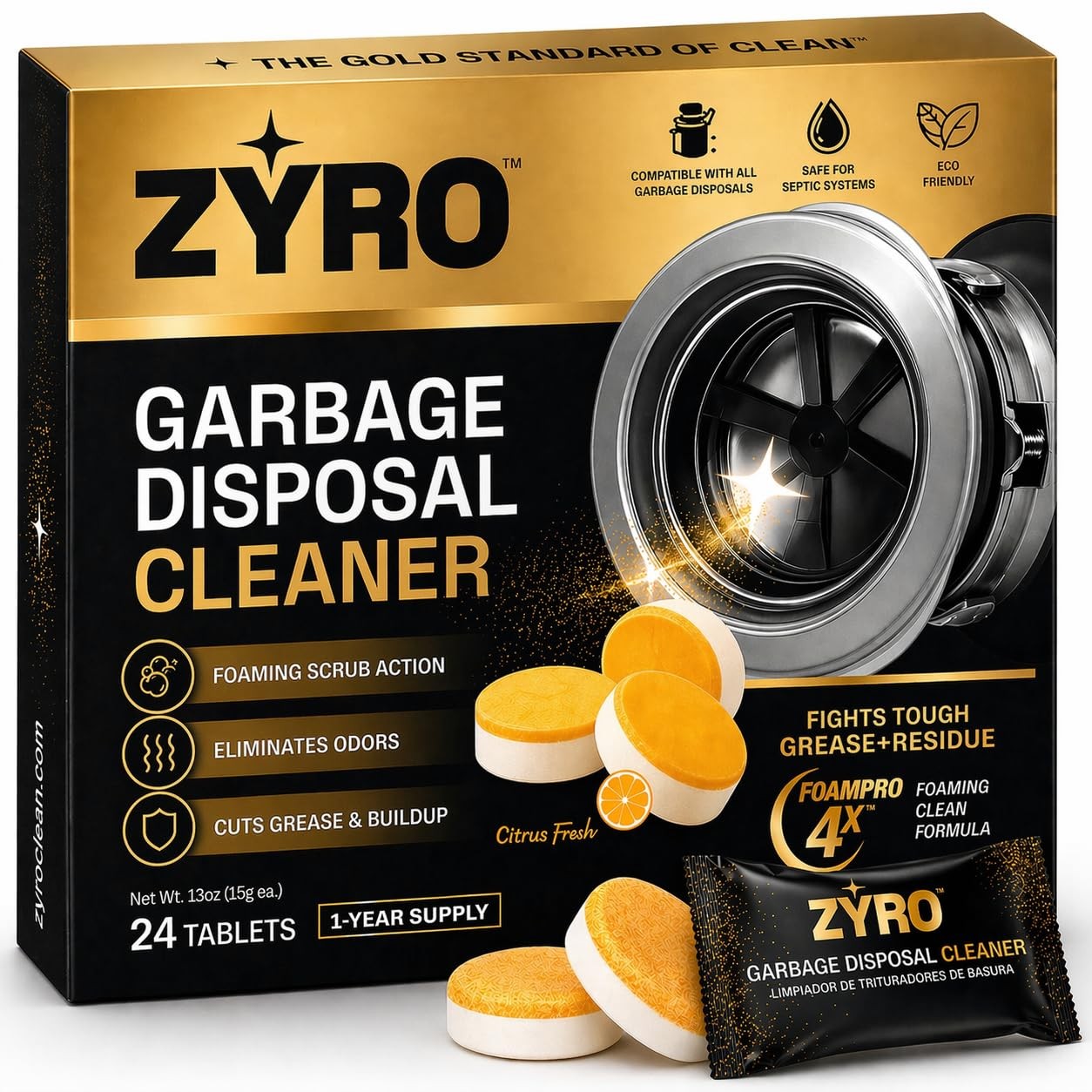 Garbage Disposal Cleaner and Deodorizer | 24 Pack | Kitchen Sink Cleaner Tabl…