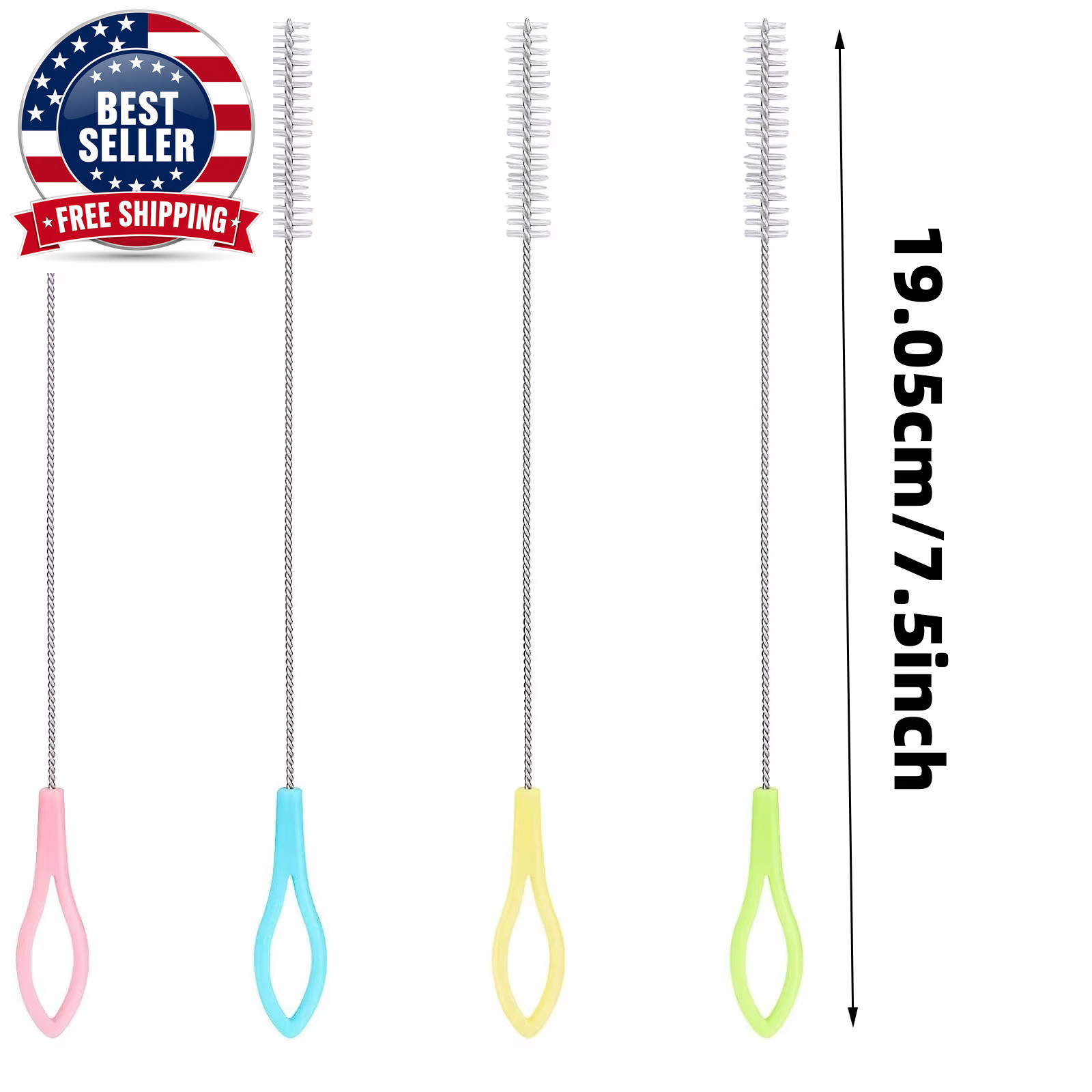 Nylon Stainless Steel Straw Brushes Drinking Straw Cleaning Extra Pipe Straw Cle