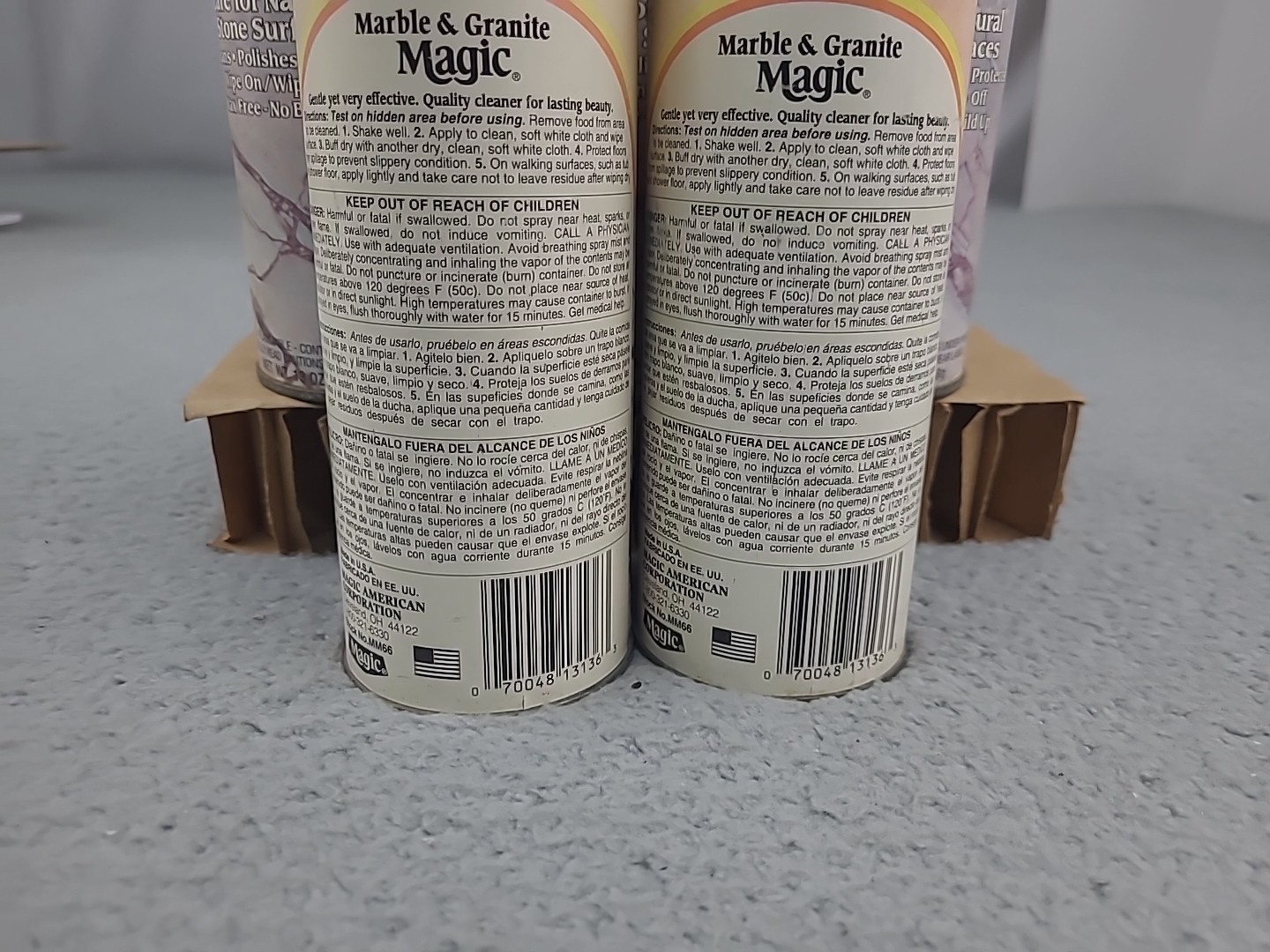 5x Vintage New Marble And Granite Magic Cleans Protects No Caps