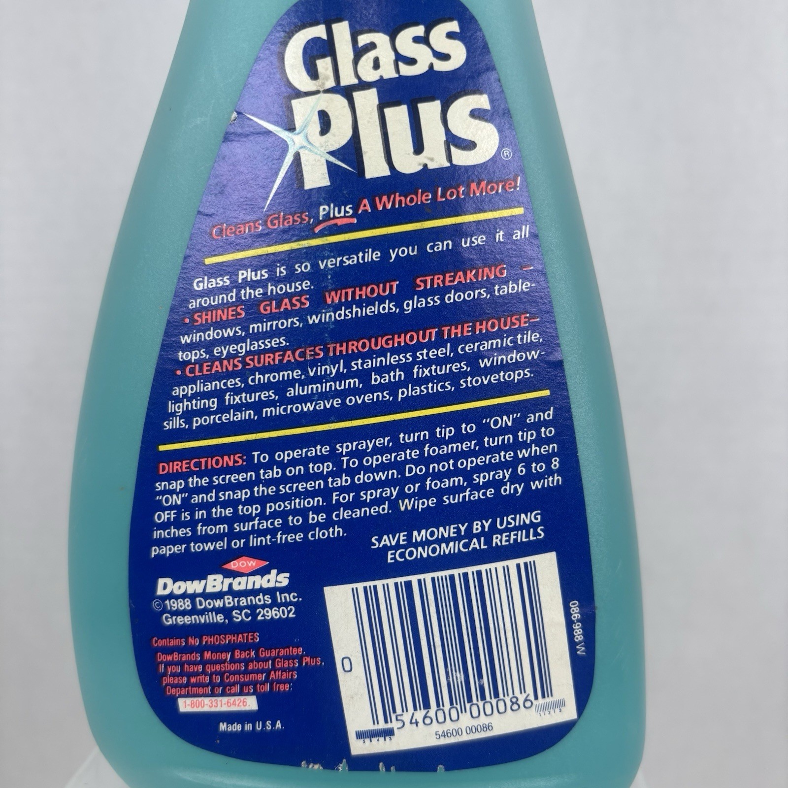 Vtg Texize Glass Plus Glass & Multi Surface Cleaner 22 fl oz Nearly Full 1988