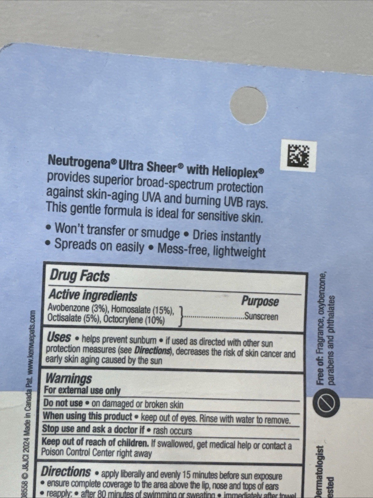 New Neutrogena SPF 60 Ultra Sheer Face Sunscreen Stick Invisible Non-Greasy