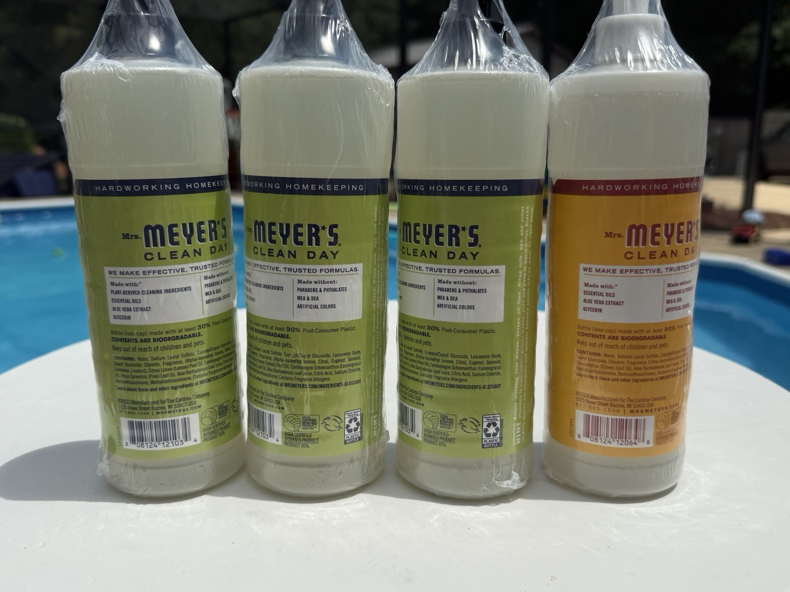 Mrs. Meyer’s Clean Day Dish Soap Lot of 4 Lemon Verbena Clementine 16 oz
