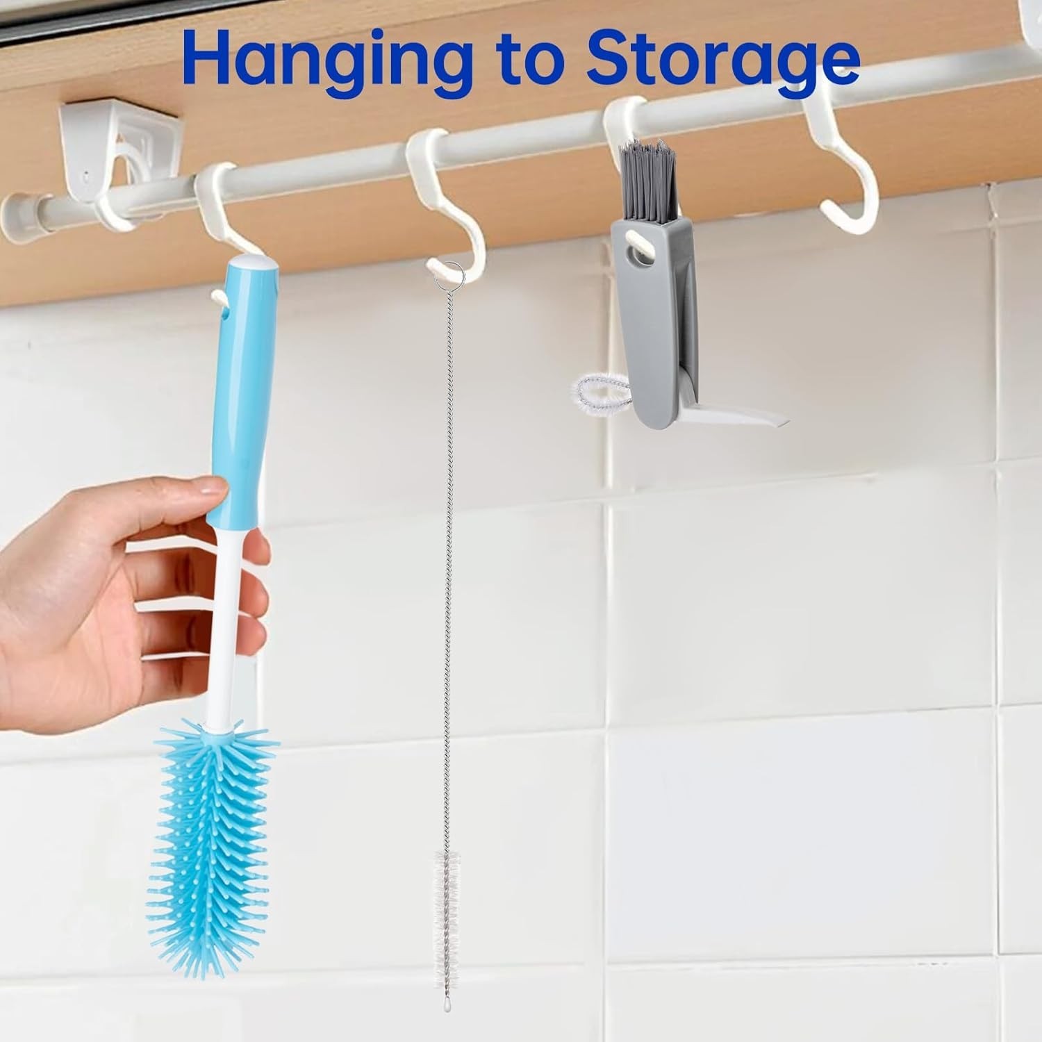 3 Pack Water Bottle Cleaner Brush Set – for Owala Cleaning Kit, Long Handle S…