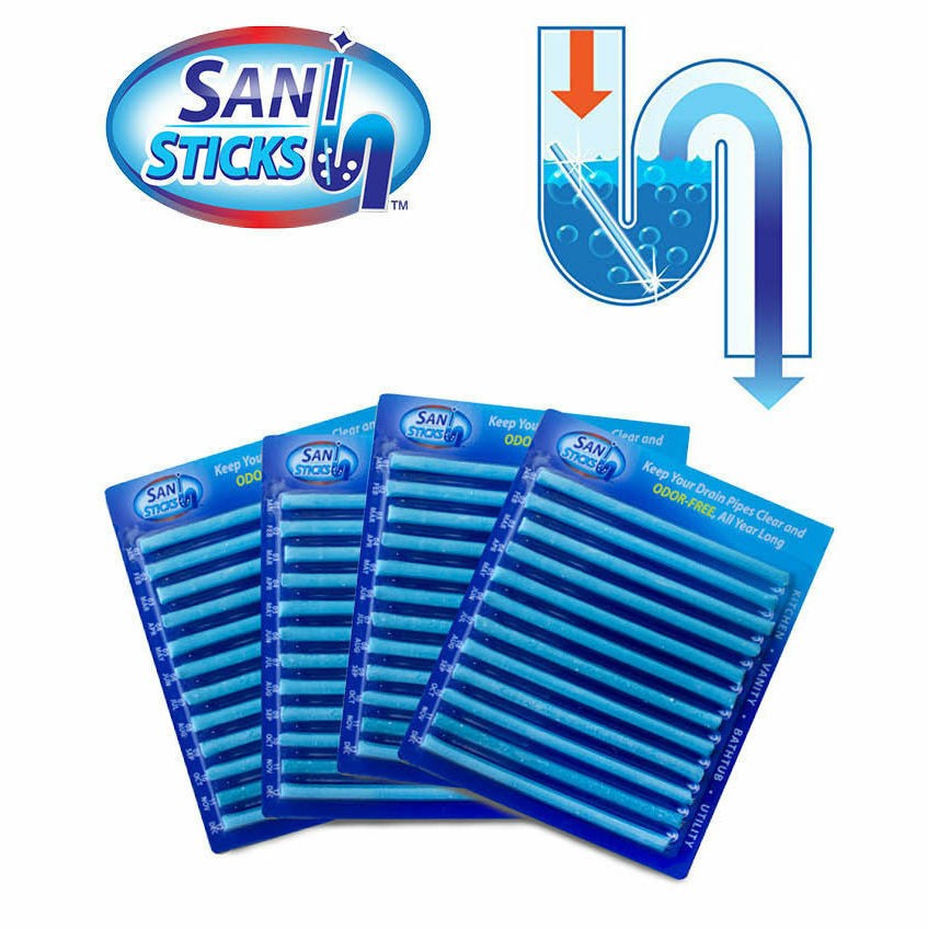(Lot Of 4) Sani Sticks 48 Sticks New Cleans Sink Grain Bio Degradable 4 Scents