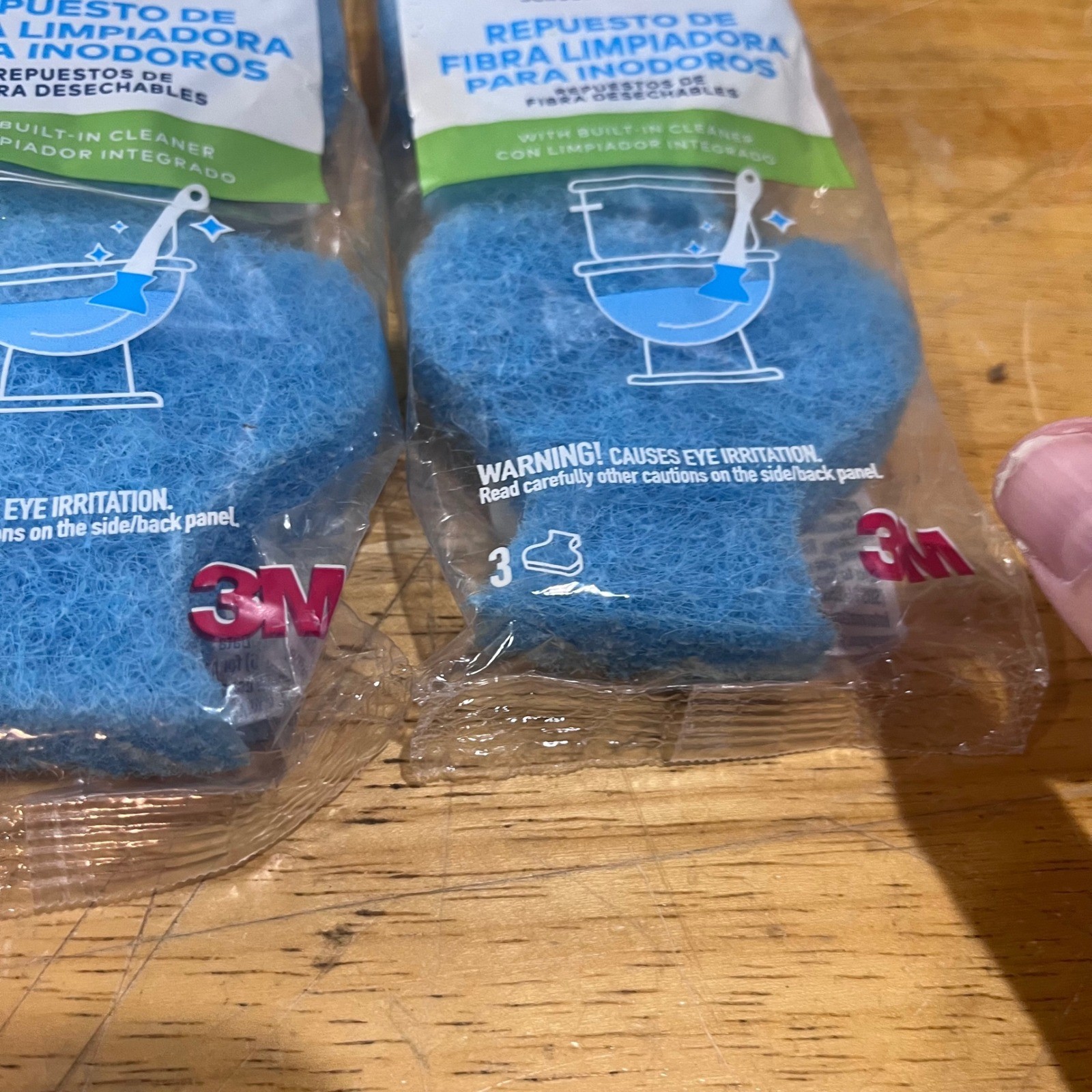 Scotch-Brite Toilet Bowl Scrubber Refills 3 Packs of 3 Built-In Cleaner Blue 3M