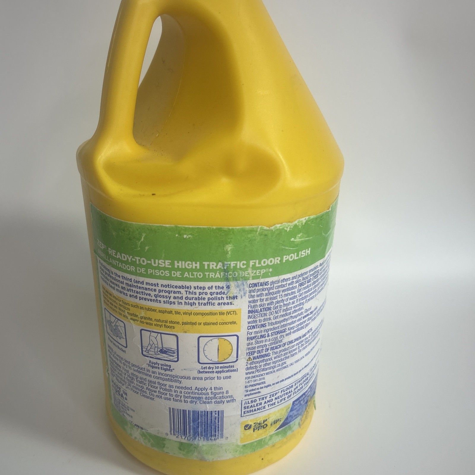 Zep Commercial ZUHTFF128EA 1-Gal Bottle High Traffic Floor Polish New