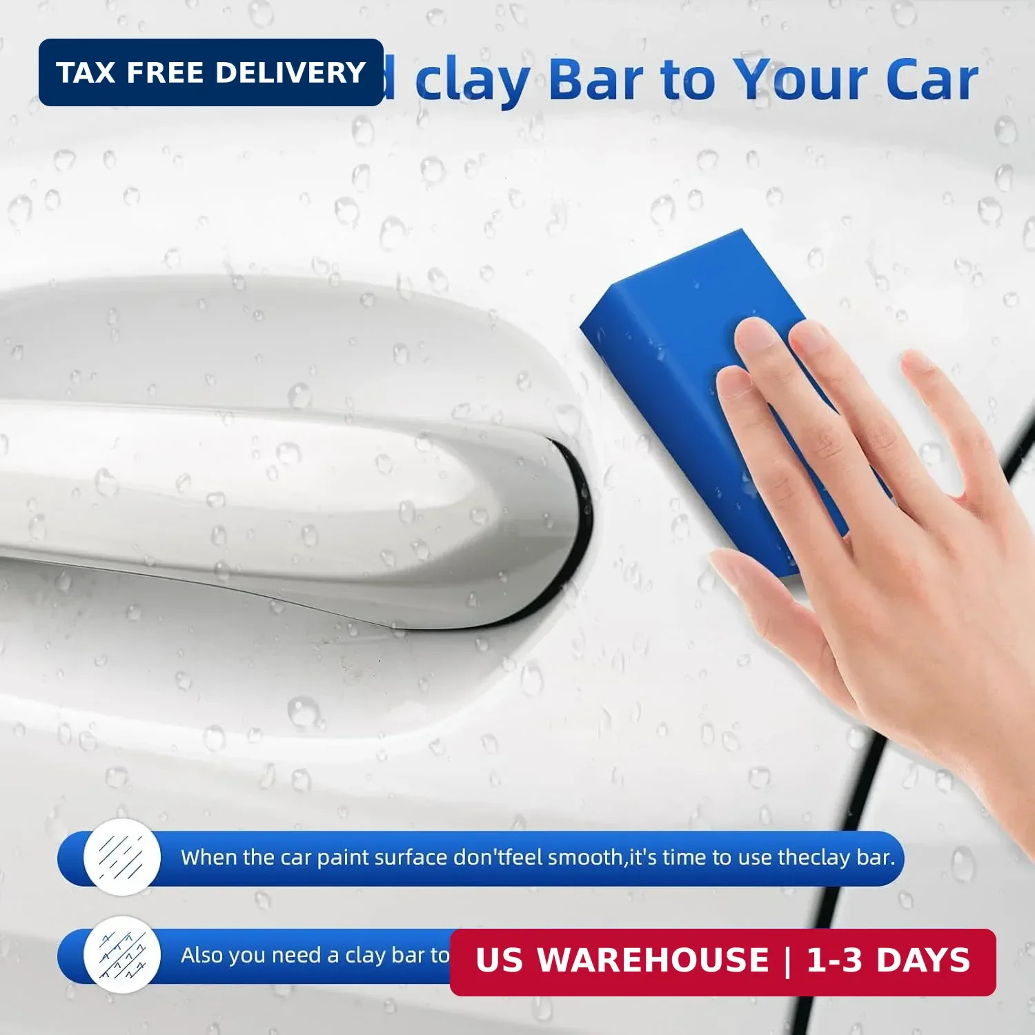 IPELY 4 Pack 100g Car Clay Bar Auto Detailing Magic Clay Bar Cleaner for Car Was
