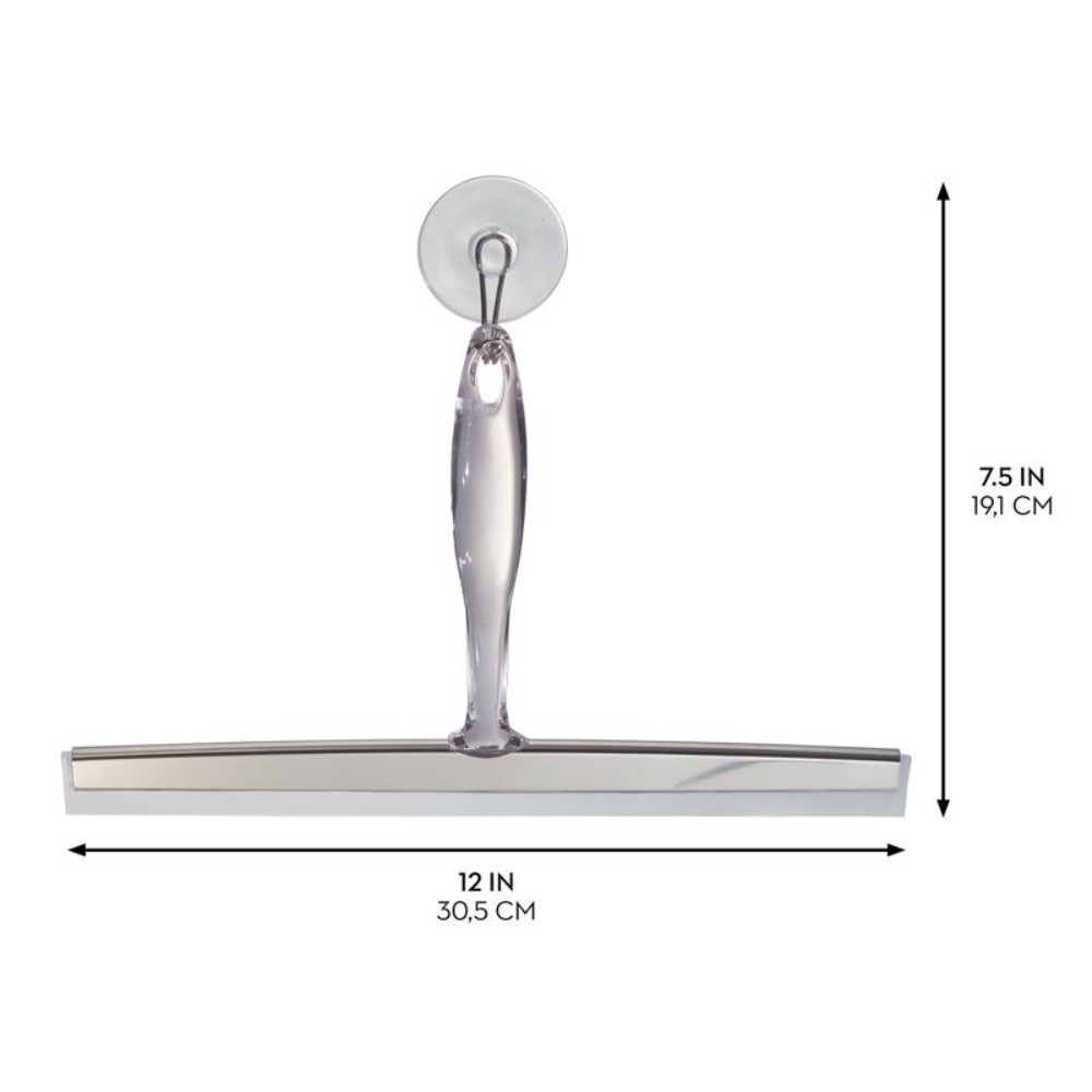 iDesign Zia 12 in. Stainless Steel Shower Squeegee