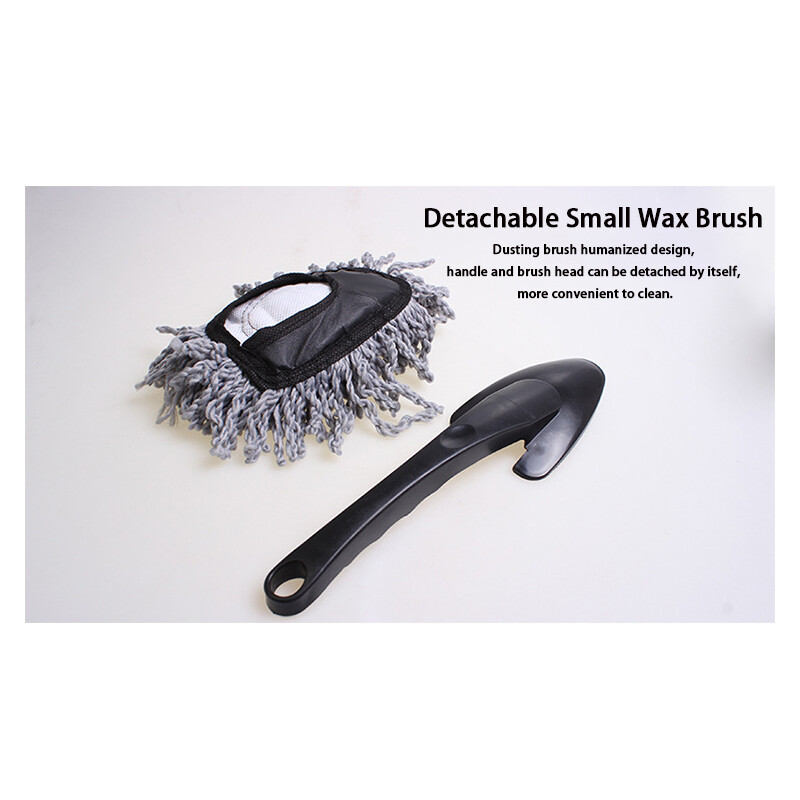 1Pc Super Soft Microfiber Car Dash Duster Brush Car Cleaning Home Kitchen C Gray