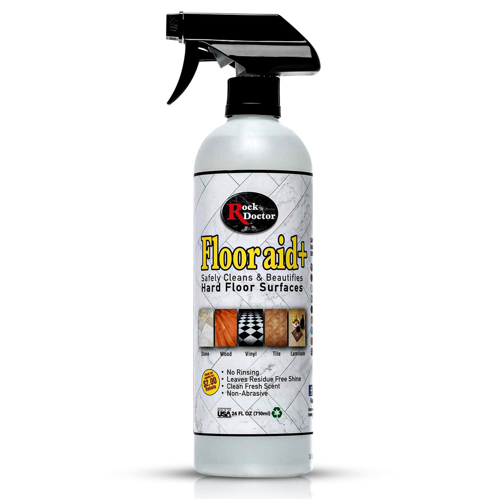 Flooraid+ Hard Floor Cleaner, Multi-Surface Formula for Tile, Stone, Laminate…