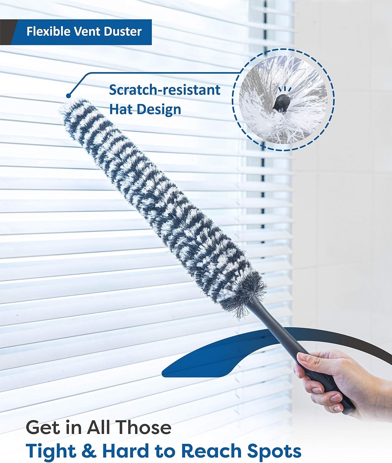 4-in-1 Duster Kit, 5.6ft Extension Pole, Washable Microfiber, Static Cleaning